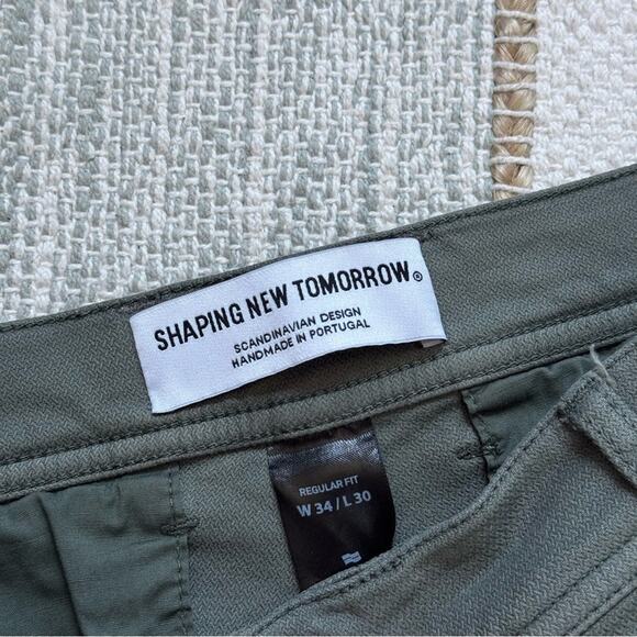 Shaping New Tomorrow Green Regular Fit Cotton Blend Pants Men’s Size 34 x 30 - Picture 7 of 8